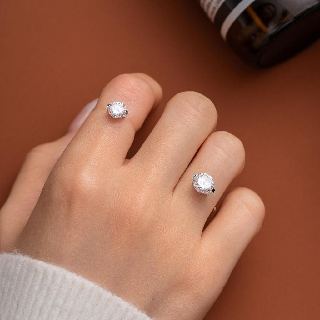 Mermaid Tears S925 Sterling Silver Zircon Ring: Shiny, Colorful, and Versatile Finger Ring for Women.