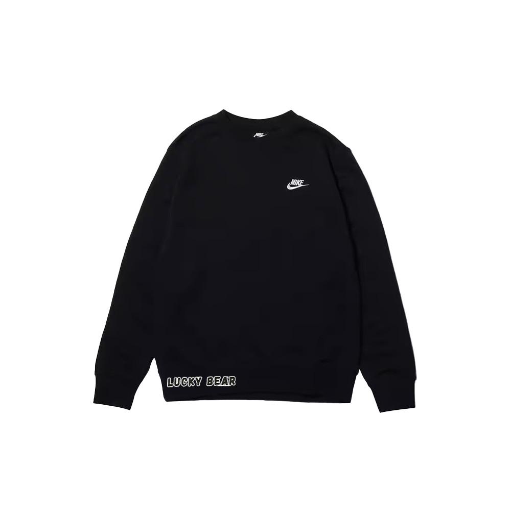 Nike Cartoon Cat Print Solid Color Letter Logo Round Neck Sweatshirt Unisex sweatshirt Black BV2667-010(TEAM1061-3.3.28)