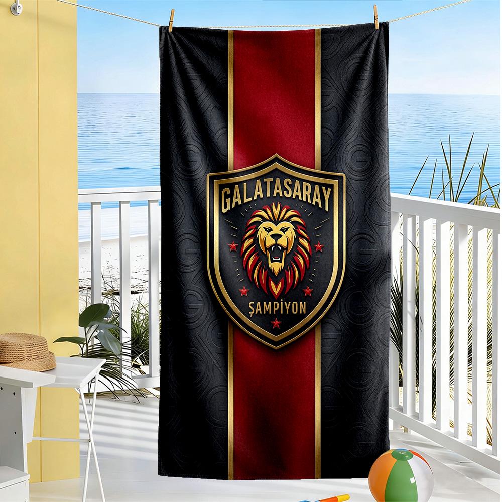Galatasaray Beach Towel Super Soft & Absorbent Comfortable Lightweight Suitable for Swimming, Gym, Camping, Yoga Vacation
