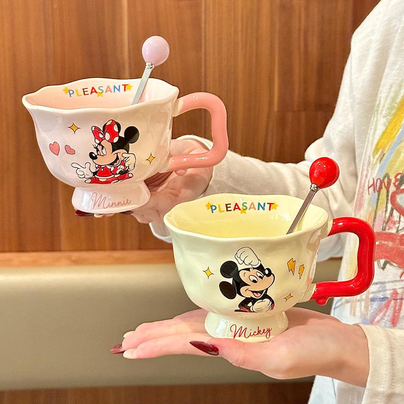 Genuine high-value children's water cup cute ceramic mug dormitory office coffee mug for girl's birthday gift