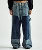 THEVINYLHOUSE Double Knee Denim Pants Light Blue