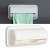 Trash Bag Organizer Plastic Punch Free Wall Mount Garbage Bag Dispenser Holder for Home Kitchen