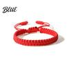 Gender-neutral Bracelet Unisex Hand Rope Adjustable Handmade Braided Solid Color
