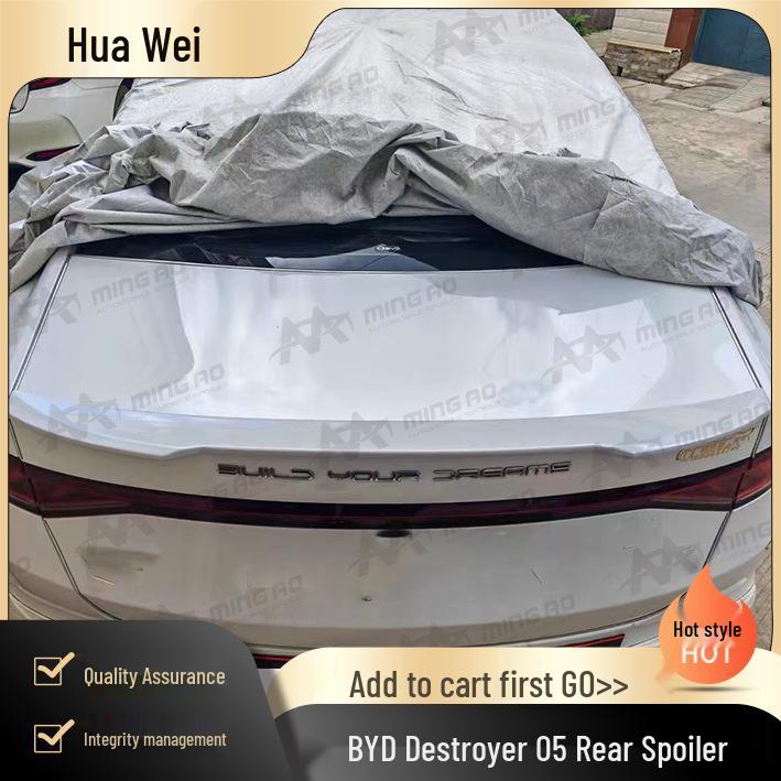 Задний спойлер BYD Destroyer 05, Простая установка, Без повреждений Primer White