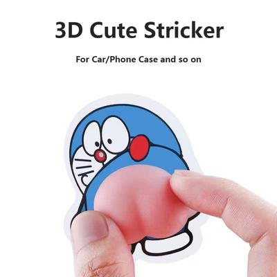 Cinta anticolisión para puerta, pegatina de silicona 3D, pegatina bonita de dibujos animados para topes de puerta, funda de teléfono para coche, antigolpes