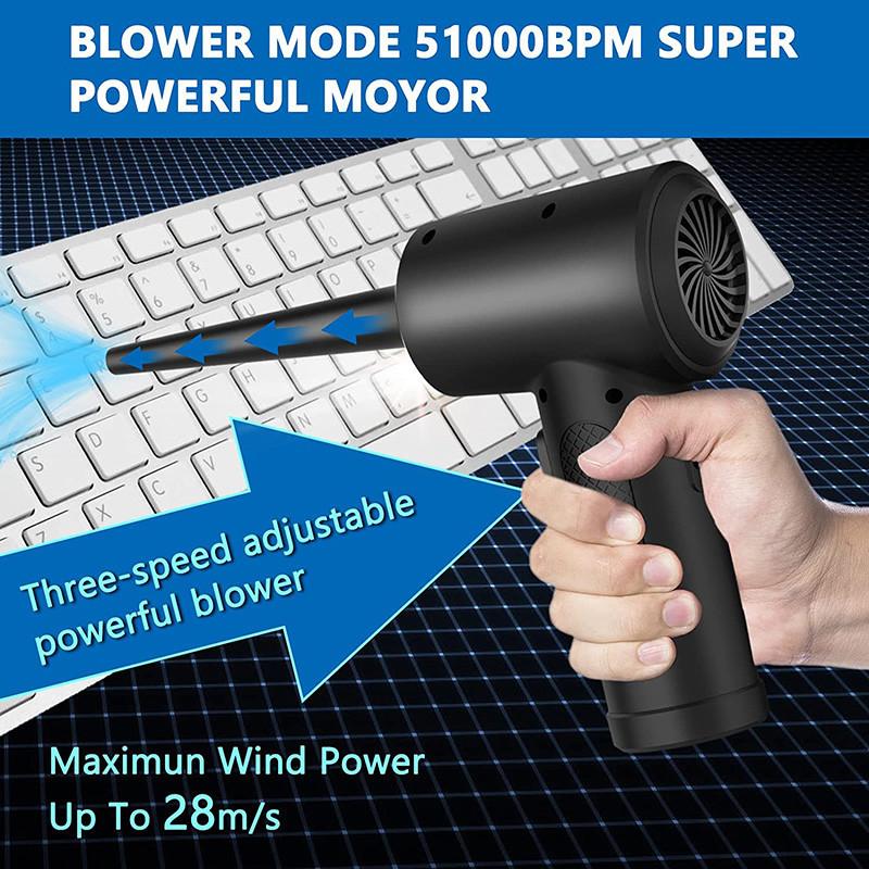 68W Wireless Portable Air Duster Household Adjustable Air Blower Compressed Dust Blowing Gun