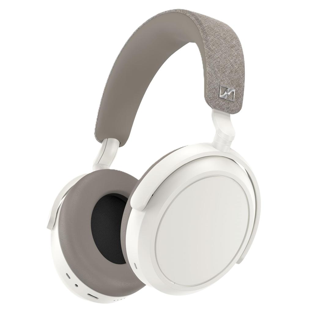 Sennheiser MOMENTUM 4 Wireless Bluetooth Noise 60 Hours of Low aptX Adaptive Multipoint Headphones, White, High-Performance Drivers, Cancellation,