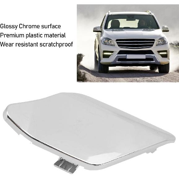 Chrome Front Bumper Tow Hook Cover Cap for ML350 ML250 ML400 2012-2015 | Towing Eye Cover with Glossy Finish | OE Part Numbers 1668851223 MB1029126