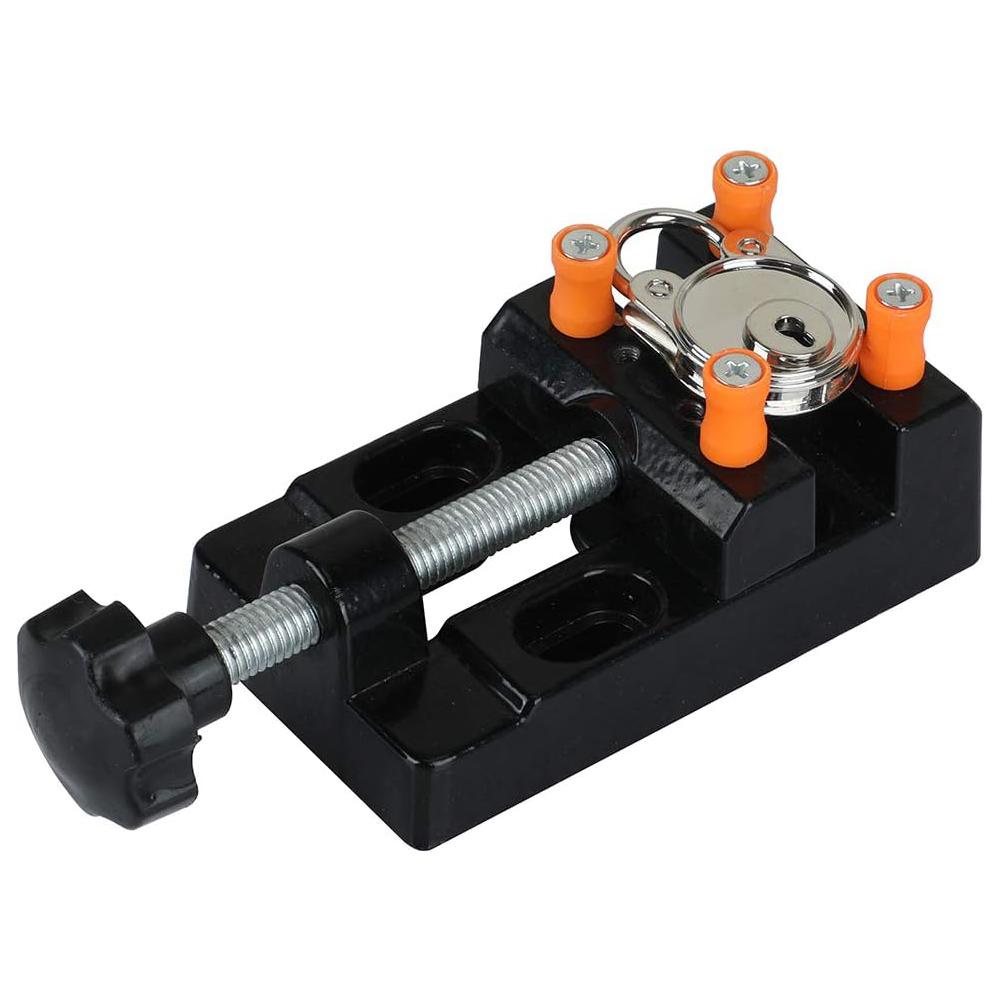 Mini Bench Vice Clamp Set Drill Flat Press Vice Table Vise for Jewelry Nuclear Clip On DIY Sculpture Craft Carving Tool