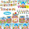Circus Theme Clown Birthday Party Decoration Tableware Cup Plate Balloon Backdrop Baby Shower Kids Birthday Party Supplies Toy