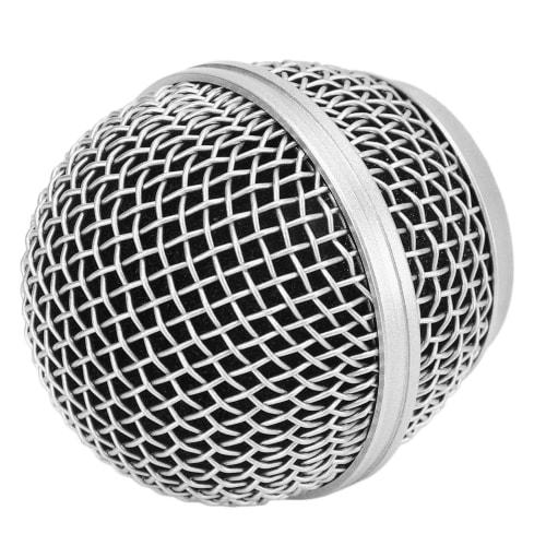 Replacement Microphone Grille for SM58, Microphone Ball Head Mesh Grille with Built-in Anti-Blowout Cotton, Replacement Microphone Grille
