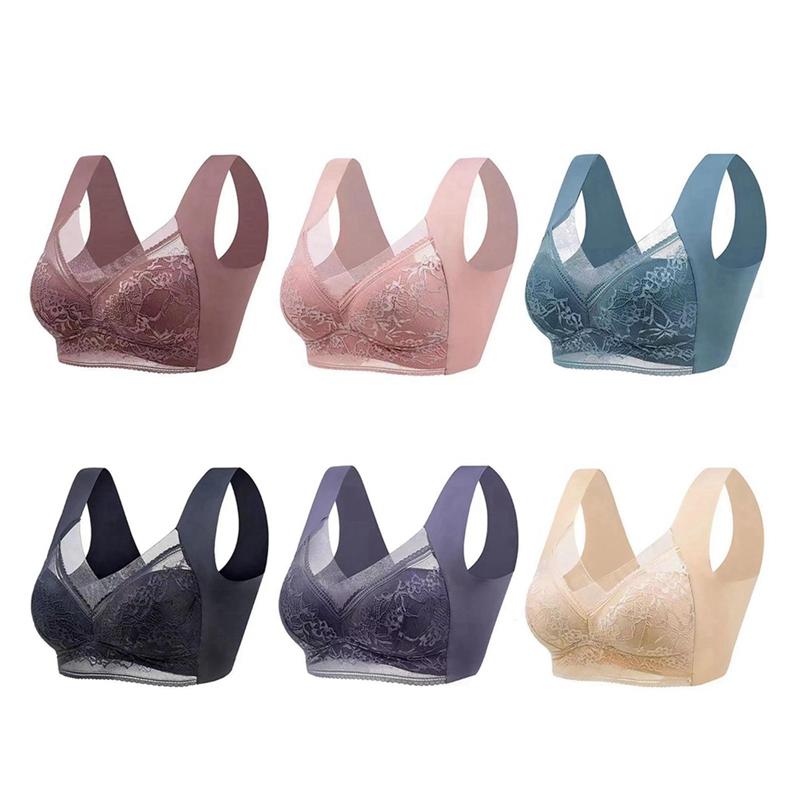 

Women Lace Gathered Bra Tube Top L