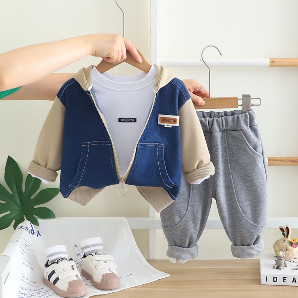 Dětská ležérní souprava s dlouhým rukávem, pohodlné každodenní oblečení