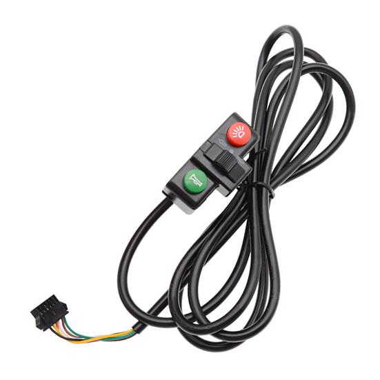 

3-в-1 Тумблер для скутера Универсальный переключатель управления фарой, звуковым сигналом и указателями поворота для электровелосипеда Аксессуары для скутера чёрный