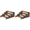 Tabletop Display Stand with Nesting Wood Platforms for Organizing Cosmetics, Stationery, Collectibles, and Jewelry