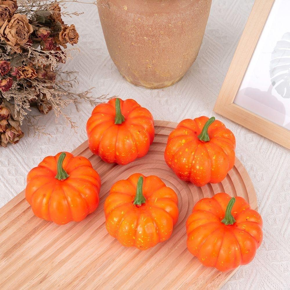 5PCS Foam Foam Pumpkin Mini Size Halloween Decorate Pumpkins Artificial Pumpkin For Halloween