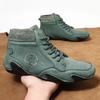 Mode 2024 Herren Winterstiefel Mode Lederstiefel Herren Herbst Winter Schnee Freizeitschuhe Herren Outdoor Leichte Knöchel Anti-Rutsch Warm Zapatos