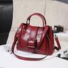 Fashion Large Capacity Women's Spring and Summer Easy To Match Vintage Oil Wax Leather Shoulder Bag Oblique Span Bag