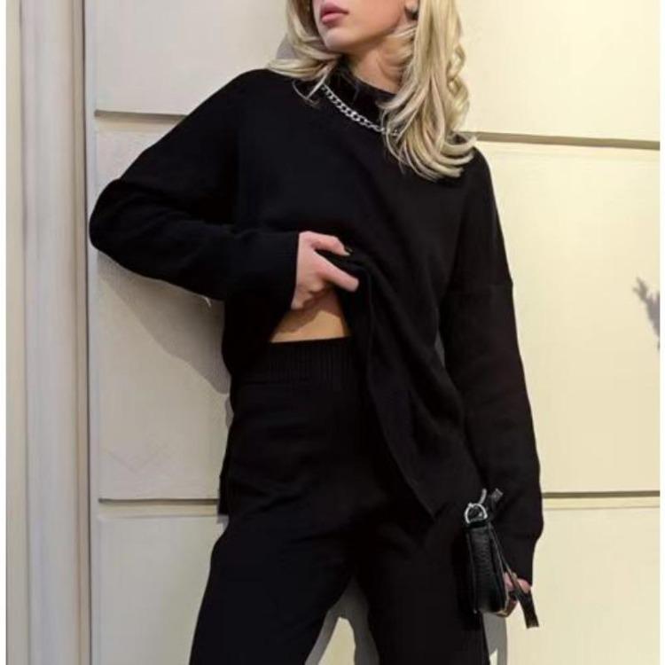 Autumn Winter Women Loose Knit Sweater High Neck Warm Comfortable