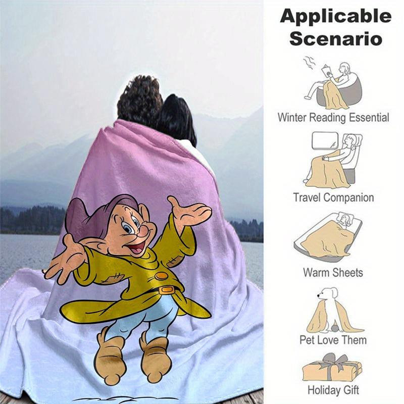 1 pezzo, Coperta Nano Brontolone Morbida Coperta da Arredo per la Casa, Copri Divano, Uso Esterno, Idea Regalo, Coperta in Flanella Perfetta per Camera da Letto, Soggiorno, Viaggio