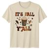 Its Fall Yall Unisexs TShirt Pumpkin Spice Coffee Autumn Thanksgiving Gift