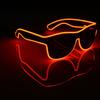 LED EL Wire Glasses Light Up Glow Sunglasses Eyewear Shades for Nightclub Party