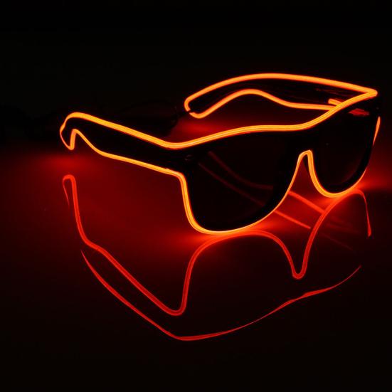 LED EL Wire Glasses Light Up Glow Sunglasses Eyewear Shades for Nightclub Party