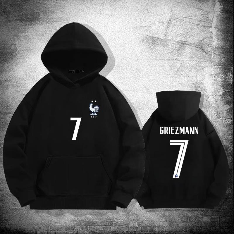 World Cup France Griezmann hooded sweater youth football tide brand loose football jacket 155XXS
