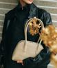 Komorebi Museum B01-S-6 Cow Leather Bowling Bag Small_Suede Beige