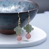 Natural Hetian Jade Butterfly Earrings with 925 Silver Hooks - Hanfu Style Pendants