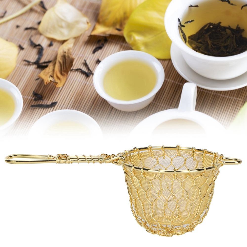 Copper Material Tea Infuser Strainer Gold Mesh Copper Tea Strainer For Tea Maker