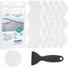 36 PCS Bathtub Non Slip Stickers, Anti Slip Shower Stickers, Shower Non Slip Stickers with Scraper for Bath Tub, Shower Floor, Stairs, Ladders