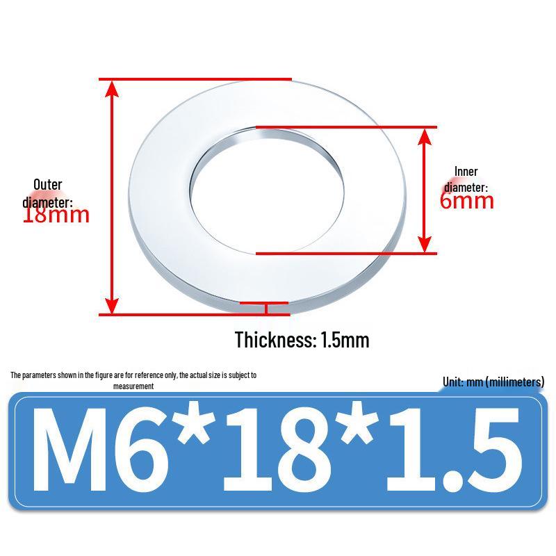 Extra Large Galvanized Metal Flat Washer (Sizes M1.6-M14)