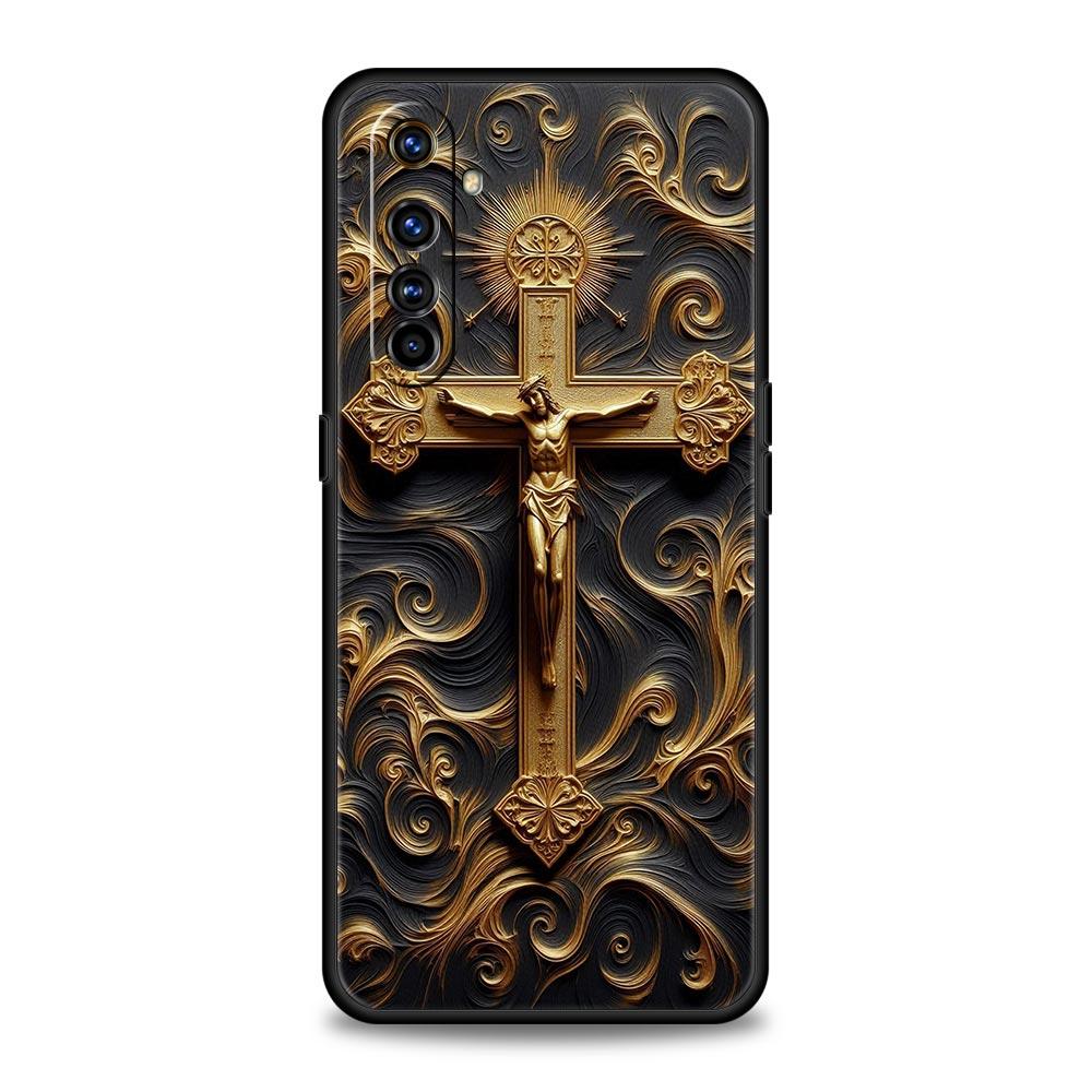 Cross Pattern Element Design Case For Realme C67 C63 C55 C53 C35 C25 C21 GT 2 3 5 6 10 11 12 13 Pro Plus 5G Soft TPU Phone Cover