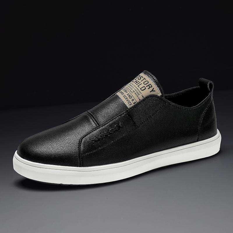 Fashion New Genuine Leather Men's Shoes Spring Winter Casual Shoes for Men Business Work Office Lace-up Men Sneakers Classic White Shoes