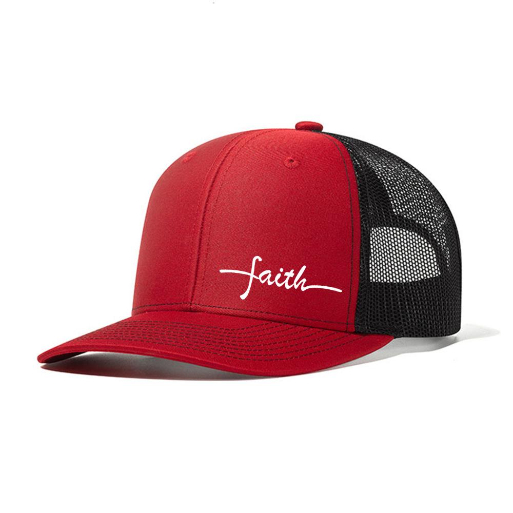 Faith Fashion Hip Hop Casual Men And Women Mesh Cap Adult Adjustable Flat Brim Hat Visor Baseball Cap