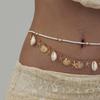Bohemia Style Waist Chain Imitation Pearl Conch Pendant Beach Shell Waist Chain Waistband  Women