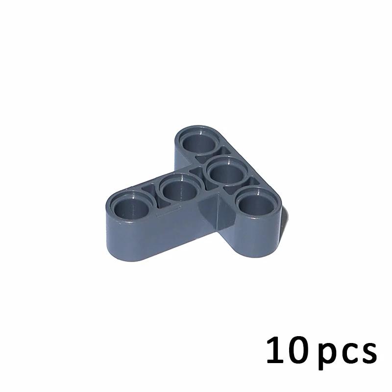 10PCS Technology Liftarm 3x3 Holes T Shape Thick Bricks Blocks 60484 Assembles Particles MOC Parts Technical Toys