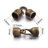10 Sets Lederkordel Armband Verschlüsse Haken Loch 5,8 mm Quetschperlen Endkappen Verbinder Für DIY Schmuckherstellung Zubehör