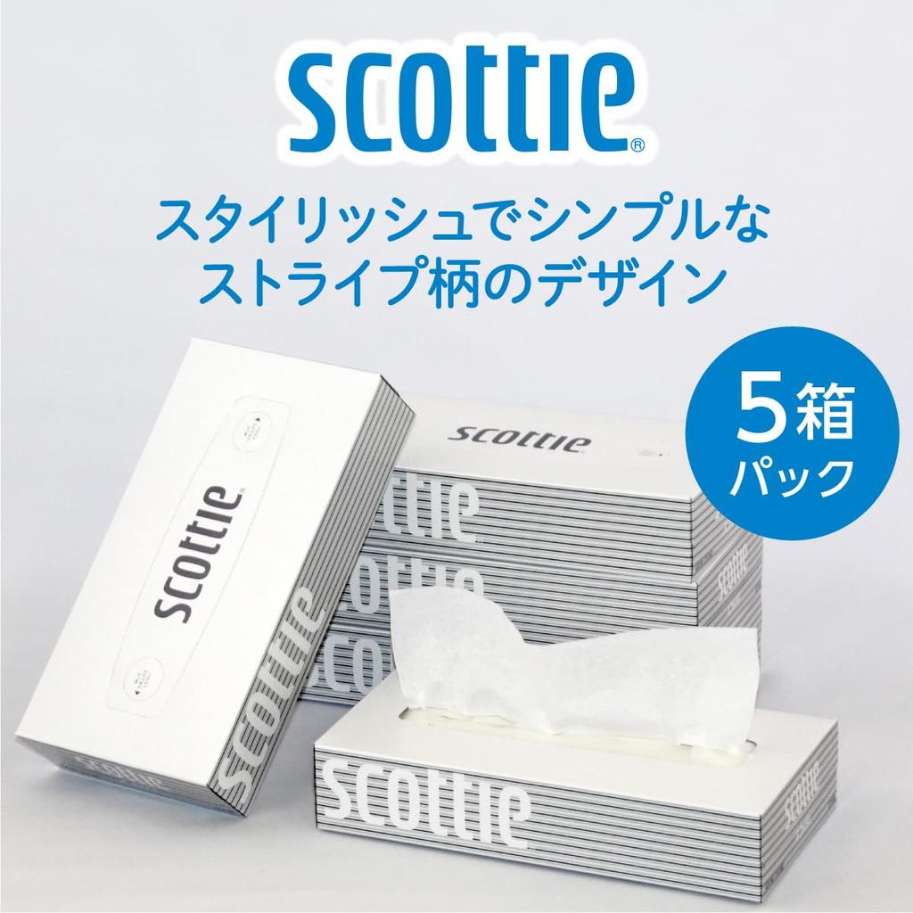 Nippon Paper Crecia Scottie Seidenpapier, 200 Paar, 5 Kartons x 12 Packungen (60 Kartons)