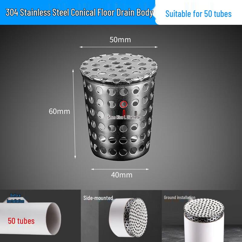 MDNG 304 Stainless Steel Conical Side Drain Filter