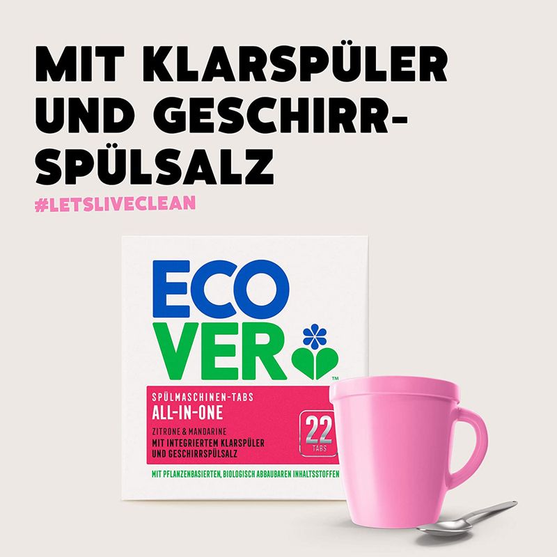 Ecover All-in-One Dishwasher, 22-Pack