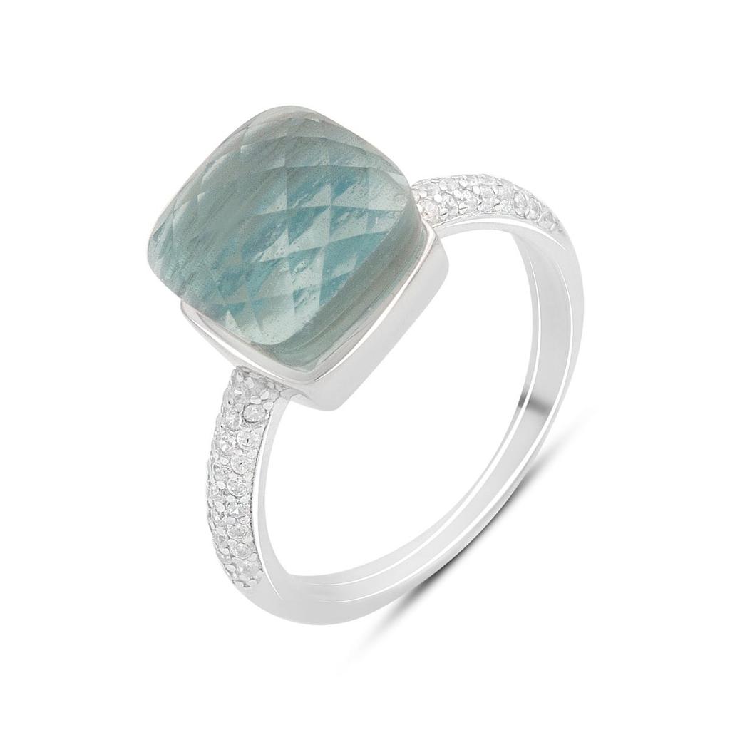 Silver Ring with Cubic Zirconia, Product Weight 3.58 G (2177203)