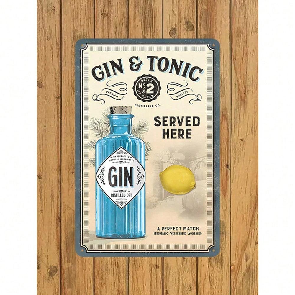 

Vintage Tin Metal Sign Wall Art Poster for Bar Cafe Garage Decor 8x12 Inch 20x30 різнокольоровий