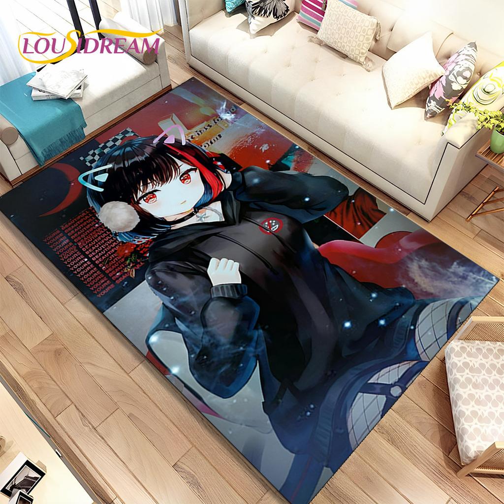 Alfombra de área de anime Zero Two DARLING In The FRANXX, Alfombra para sala de estar, dormitorio, sofá, felpudo de decoración, Alfombra de suelo antideslizante para niños