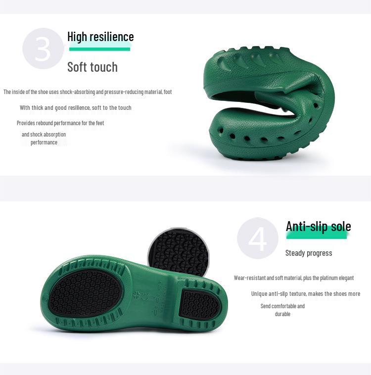 Anti-Slip EVA Rubber Sole Laboratory Slippers for Doctors