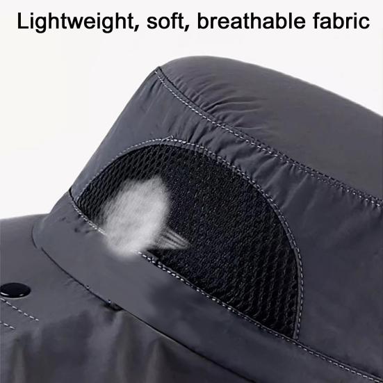 Wide Brim Sun Hat for Men Women Quick Dry UPF 50+ Fishing Hat with Face Guard And Neck Flap for Outdoor Hiking Travel Beach