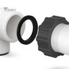 Schlauchverbinder für Intex Coleman Poolschlauch T-Verteiler mit 3 L-Ringen Effiziente Durchflussverteilung Schwimmpumpenschlauch T-Joint-Anschluss für 1,5 Zoll