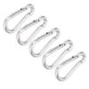 5pcs 40mm Carabiner Clip Stainless Steel Heavy Duty Spring Snap Hook for Hammock Dog Leash