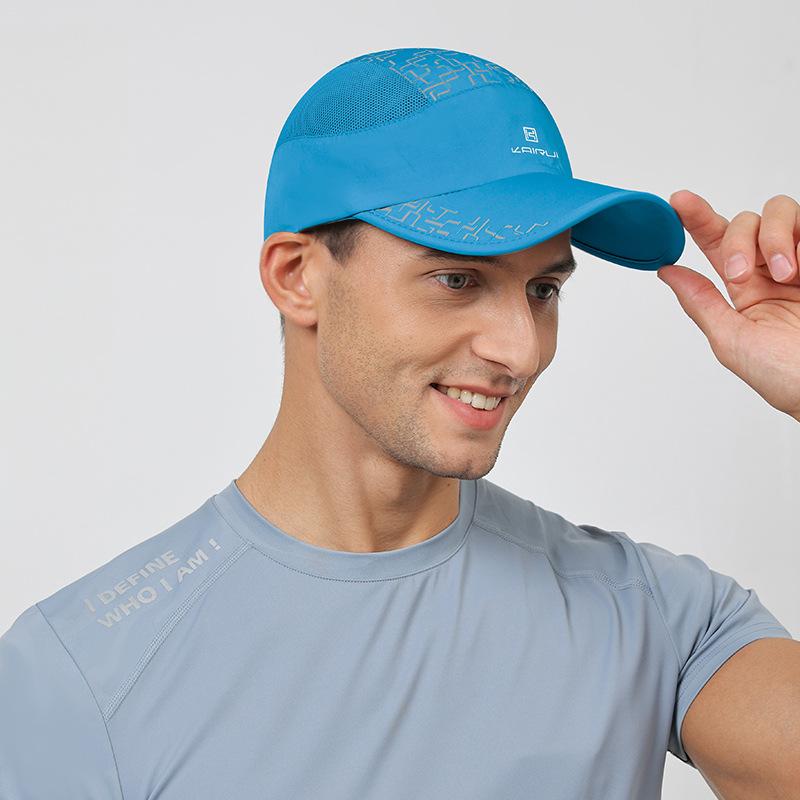 

Летняя тонкая быстросохнущая кепка, мужская солнцезащитная козырек, дышащая бейсболка, спортивная кепка на открытом воздухе синий